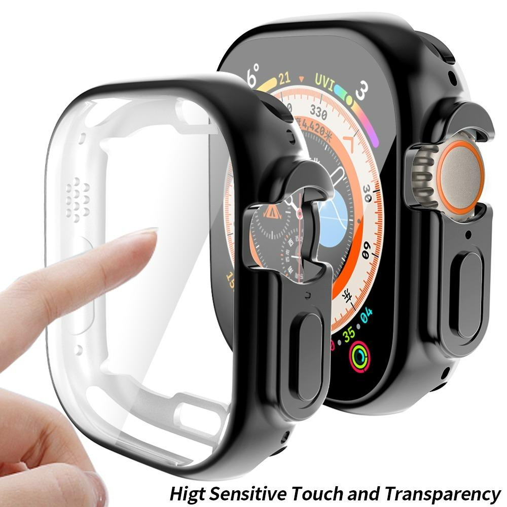 360 Full Soft Clear Protective Case for Apple Watch Ultra 49mm TPU Screen Protector Bumper for iWatch Series Ultra 2 49mm Cover