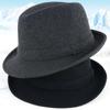 Season Men'S Top Hat Woolen Hat Thermal Hat Windproof Hat Winter Old Man Cold Hat Jazz Hat