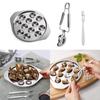 Metal Seafood Utensils Stainlesss Steel Escargots Dish and Tongs Set Snail Bakings Plate with Clamps Kitchenwares