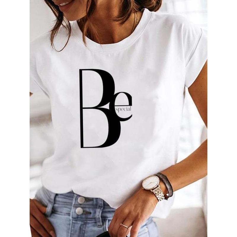 (Europäische Größe) Aquarell Damen T-Shirt Oberteil Kleidung Liebe Herz Lieblich Lässig Kurzarm Mode Druck Damen T-Shirt Weiblich Grafik T-Shirts