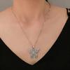 Korean Creative Cat's Eye Butterfly Necklace - Elegant & Versatile Sweater Chain