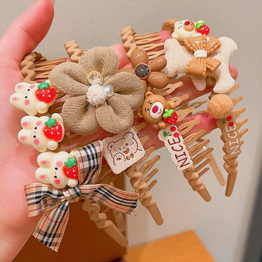 

Корейский стиль Детская повязка на голову Медведь Милая повязка на голову Аксессуары для волос Зубчатый обруч для волос для девочек G