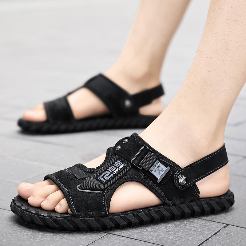 Spring and summer new hand-sewn soles casual men's outdoor trend sandals large size