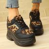 Women's Leopard Print High Platform Sneakers Autumn Female Shoes Woman Sneakers Breathable  Casual