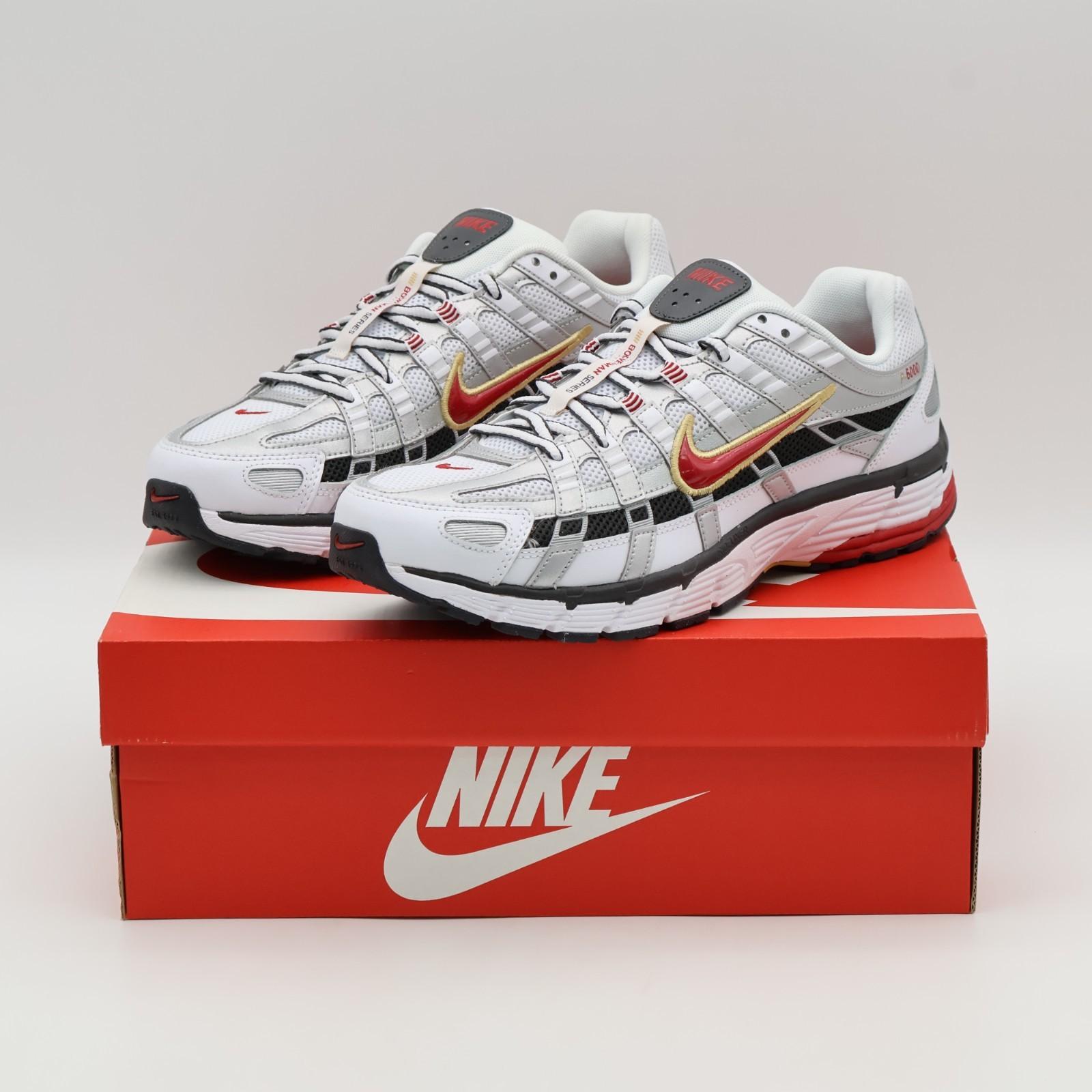 BV1021-101 Nike P-6000 Белый Varsity Red (Женский) 11W