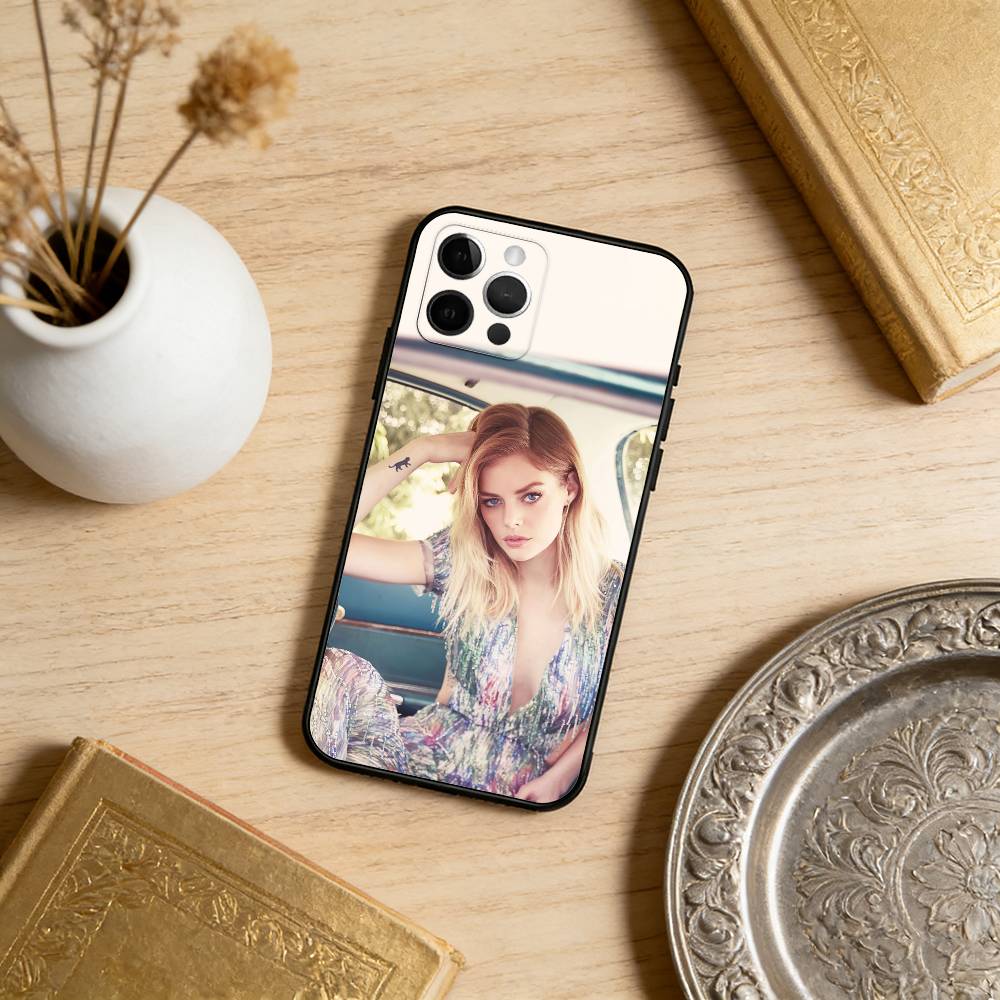 

S-Samara Beauty W-Weaving Phone Case For iPhone 17,16,15,14,13,12,11 Plus,Pro Max,Soft Silicone Black Cover iPhone14Plus