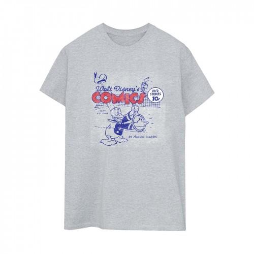 Disney Womens/Ladies Donald Duck Comics Cotton Boyfriend T-Shirt