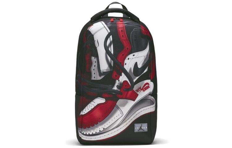 Jordan Polyester Laptop Bag, Basketball Bag, Backpack Regular Unisex Red Black Multicolor 9A0484-KR5