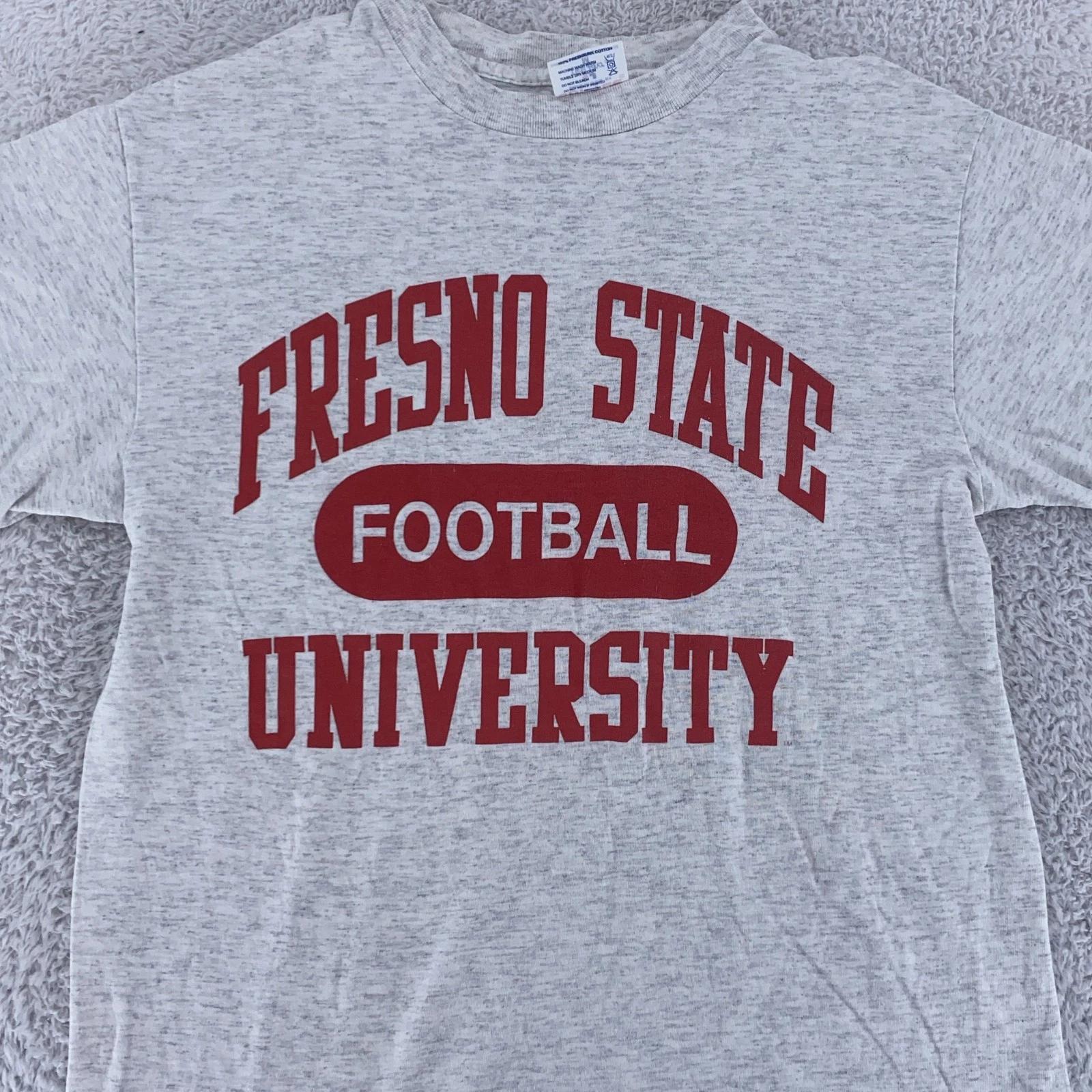 Винтажная футболка Fresno State Bulldogs Мужская Маленький размер Колледжный Футбол NCAA Футболка 90-х M