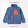 Boys Girls Color Block Fleece Jacket Kids Warm Outerwear Fall Winter
