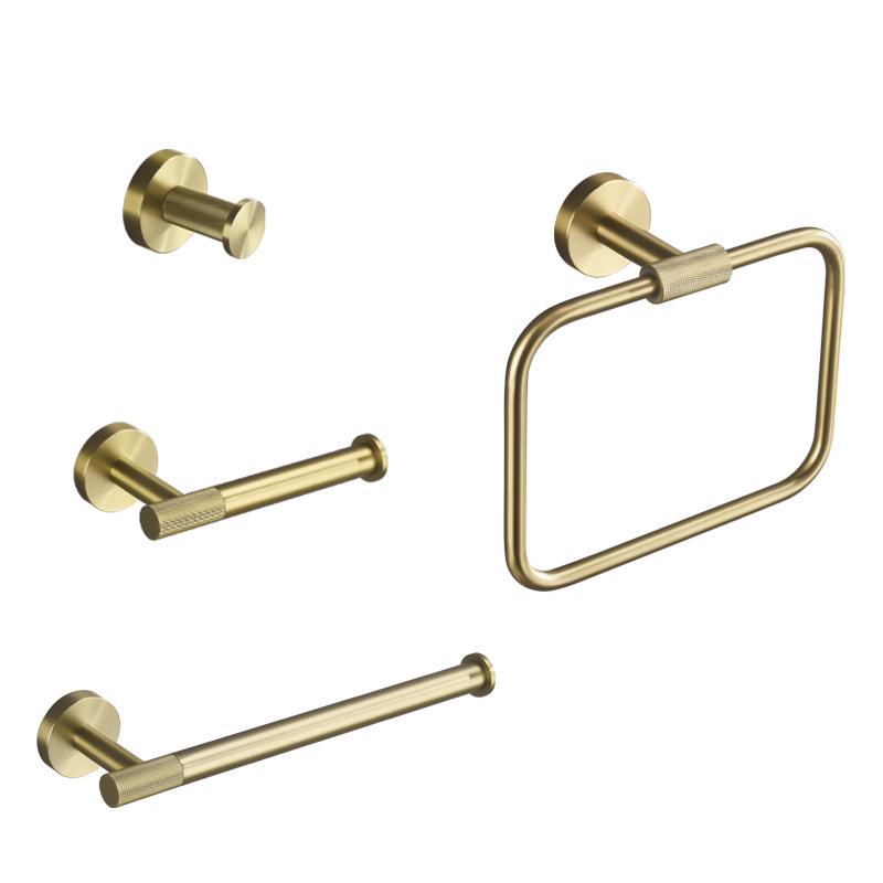 European Luxury Brass Bathroom Set: Knurled Towel Bar, Tissue Holder, Coat Hook, Toilet Brush, Soap Dispenser, Towel Ring.