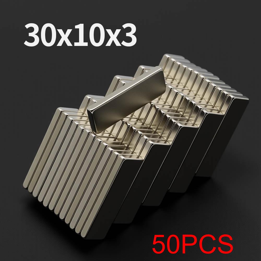 30x10x3mm Starker Neodym-Magnet N35 NdFeB Permanentmagnet Block Superstarke Kühlschrankmagnete DIY