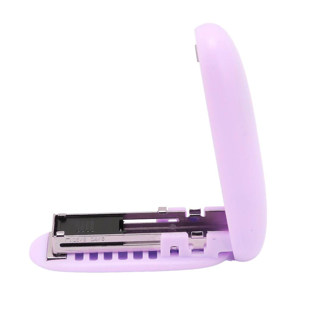4Pcs Portable Stapler Foldable Storage Effort Saving Lever Structure Compact Rounded Shape Stapler for School