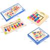 Montessori Lernspielzeug Mobile Farbe und Form Puzzle Zuordnungs-Denkspiele Logikspiel Frühes pädagogisches Holzspielzeug für Kinder