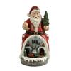 Christmas Figurine Rotating Train Resin Sculpture for Desk Holiday Shop
