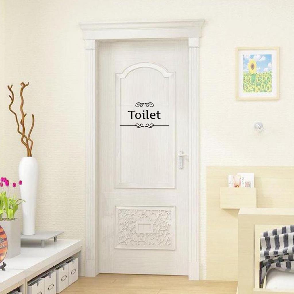 Removable Waterproof Bathroom Toilet Door Wall Decal Sticker Home DIY Decor