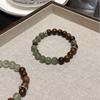 Natural Green Rutilated Quartz Agarwood Beaded Bracelet Women Vintage Chinese Style Handmade Jewelry Gift