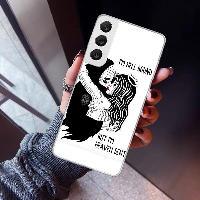 Lover Demon Skull Death Phone Case For Samsung Galaxy S26 S25 Edge S24 S23 Ultra S22 Plus S21 S20 FE Soft TPU Back Cover Funda G