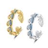 2226 Diamond Zircon Wave Ring Fashion, Women's Simple Wave Ring, Jewelry