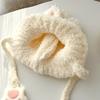 Autumn Winter Warm Hat with Earflap and Chin Strap Ties Cute Cartoon Beanie Cap Soft Bonnet Warm Headwear for Kids