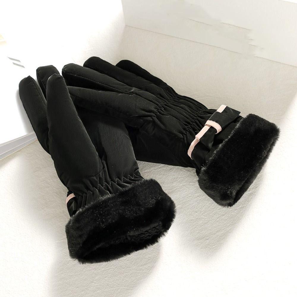 Snowboard Gloves Keep Warm Full Finger Mittens Soft Skiing Gloves  Driving