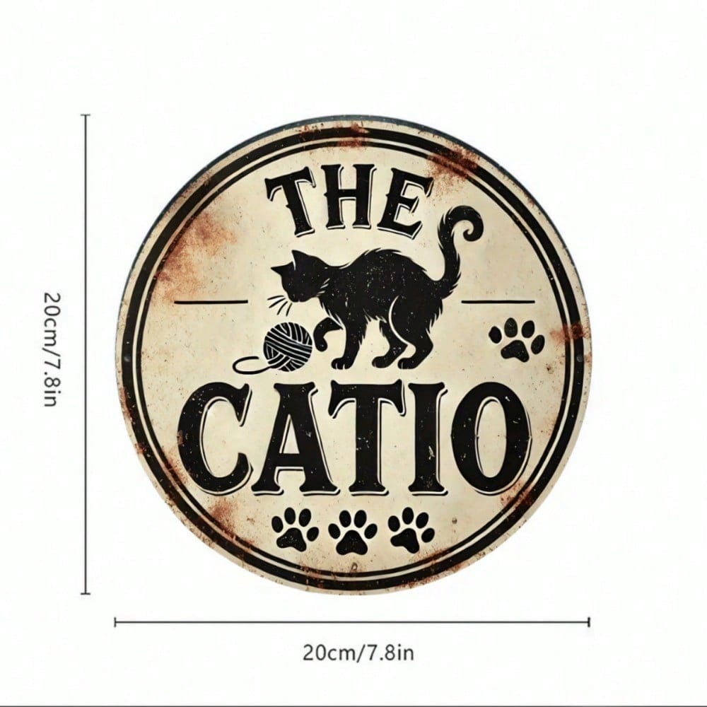 Retro Round Metal Sign for Shop Decor