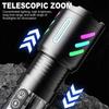 White Laser Most Powerful LED Flashlight Built-in Battery Shot Long 3000M Tactical Portable Lantern with Fluorescent Strip