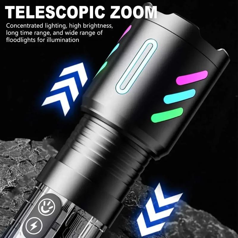 White Laser Most Powerful LED Flashlight Built-in Battery Shot Long 3000M Tactical Portable Lantern with Fluorescent Strip