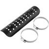 Motorcycle Heat Shield,Universal Metal Exhaust Heat,Exhaust Pipe Heat Shield Cover with Strap 2 Stainless Steel Clip(Black)