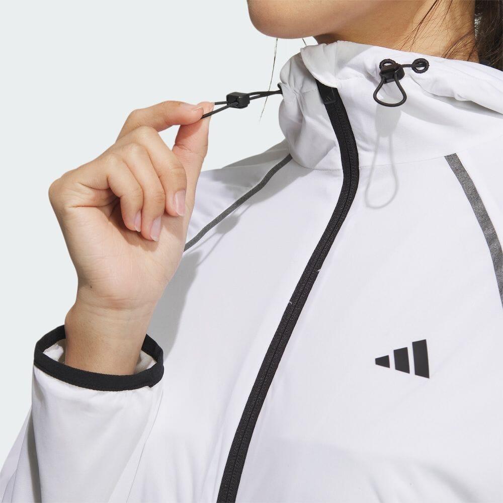 Adidas Wind.Rdy Long Sleeve Jacket Letter Logo Print Golf Sports Hooded Jacket Women Jacket White HY0847