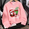 Kids Fashion Crewneck Sweatshirt, Six‑Seven Santa Elf Christmas Numbers Print,Casual Sportswear for Spring & Autumn