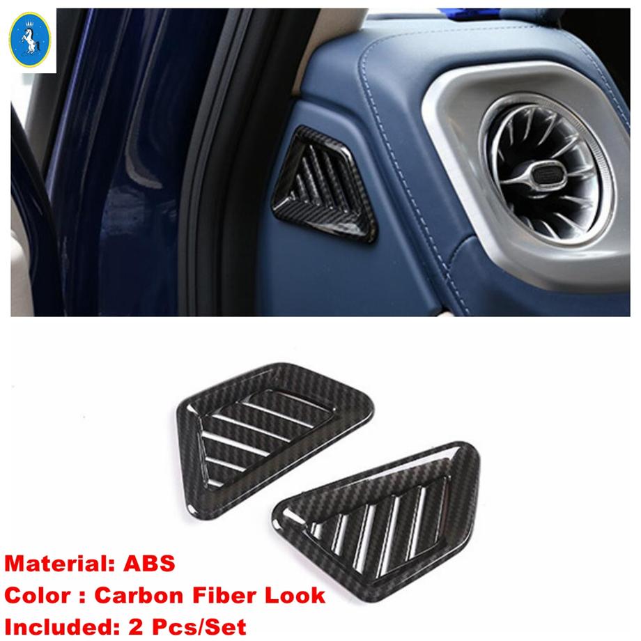 Carbon Fiber Interior Accessories Air AC Lift Button Lights Control Panel Cover Trim For Benz G Class W464 G350 G500 -