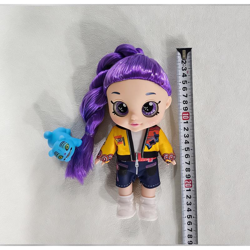 Demon Slayer Cute Dolls Anime Kpop Demon Hunter10 Inch 5D Eyes Dolls Five Joints Movable Figure with Music Most Popular Gift