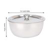 304 Stainless Steel Steamed Egg Bowl With Lids Kitchen Tableware Fruit Salad Dessert Soup Bowl Food Container Rice Noodles Bowl