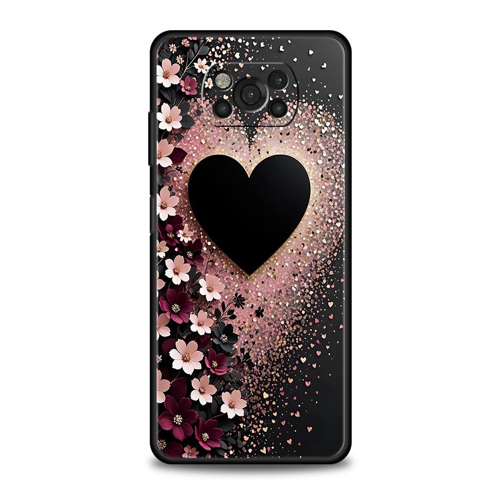 Colored Love Heart Printed Phone Case Cover  for Xiaomi Poco F7 Ultra F6 F5 F4 F3 X6 X5 X4 X3 NFC C51 C55 M4 GT Soft TPU Shell