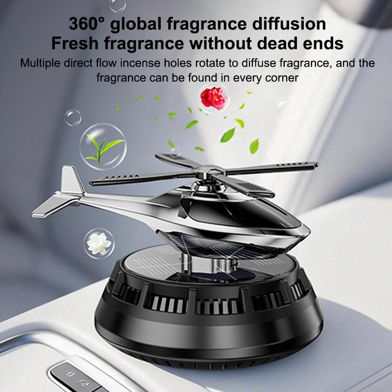 Parfum Hélicoptère Désodorisant Voiture Solaire 1PC Décor Unique Tableau de Bord Intérieur Pour Véhicules Berlines SUV