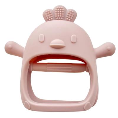 Regalo Silicone Baby Teether, Hand-Mounted Teether, Safe Material, BPA-Free, Toy, Pacifier, Newborn, Microwave Safe (Dusty Pink)