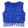 Women's Shiny Sequin Sleeveless Vest Sparkly Casual Open Front Waistcoat Jackets Glitter Vest Coat