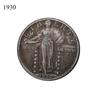 Antique American Liberty 25 Cents Coin, 1916-1930, Optional Brass or Silver Plated