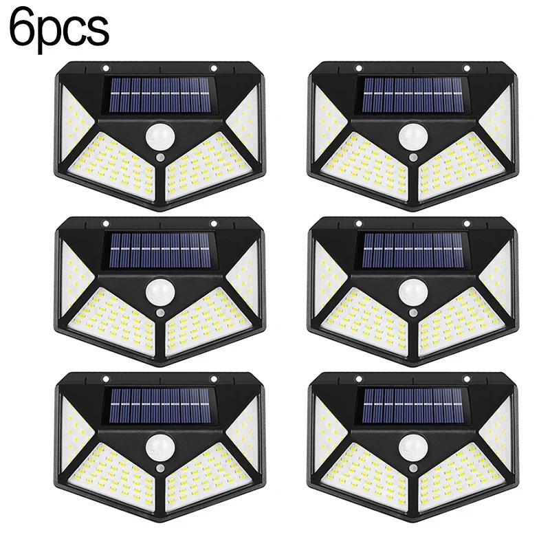 Outdoor Solar Street Light 100 Led Solar Wall Lamp Motion Sensor Garden Fence Lights IP65 Waterproof Solar Porch Wall Lamp