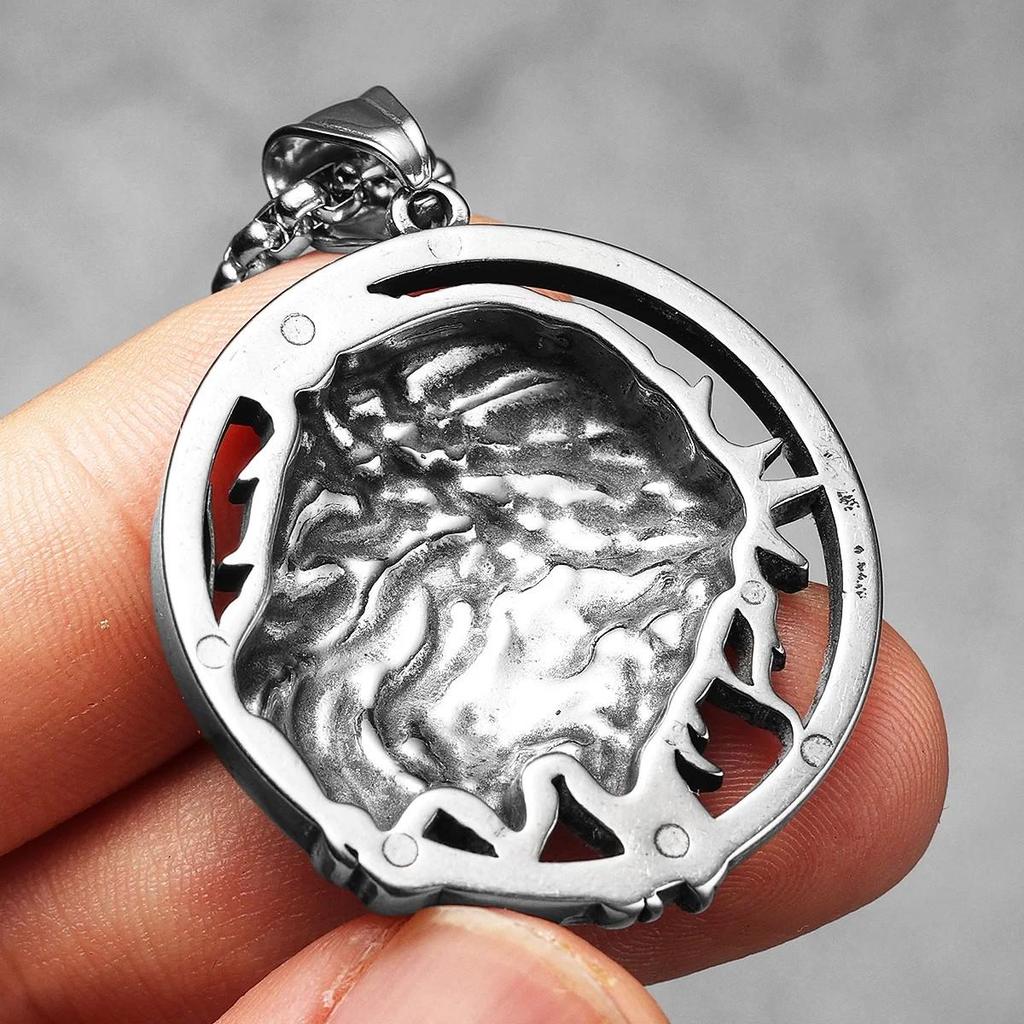 Retro Vintage Crown Thorns Christian Jesus God Pendant Necklace Chain Unisex Men Women Fashion Gothic Amulet Talisman Jewelry Party Gift