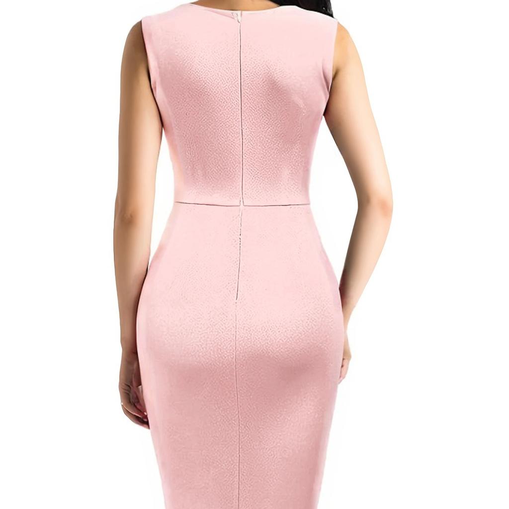 Color Sleeveless Sequin Splicing Slim Fit Split Party Dress Dress, Women's Dress