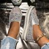 Scarpe da Donna Firmate Lusso Cristallo Scarpe Casual Suola Spessa Sneakers alla Moda Diamanti Mocassini Calzature con Plateau da Donna