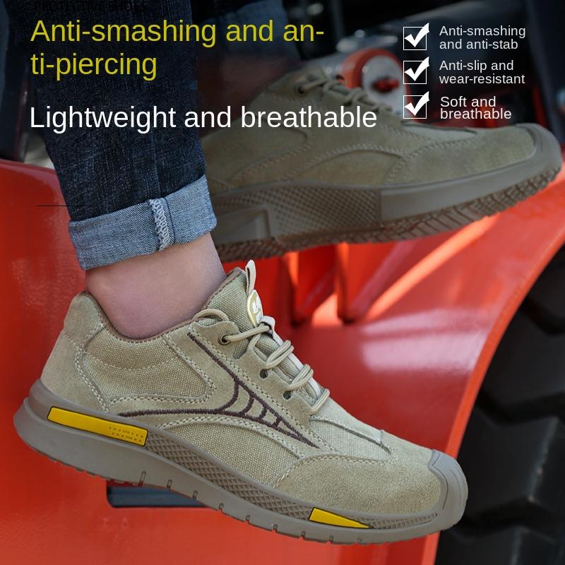 Labor Insurance Shoes Men's Anti-smashing and Anti-puncture Shoes Comfortable Wear-resistant Non-slip Protective Safety Shoes