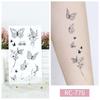 Butterfly Tattoo Stickers: Small, Fresh, Waterproof, Retro Black & White, Temporary Hand Designs