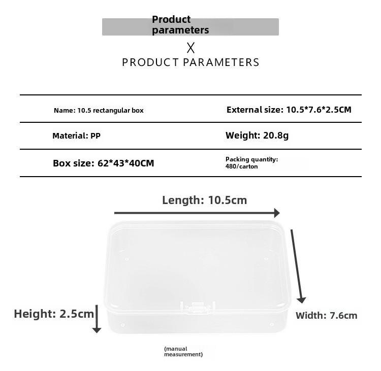 Caja de exhibición y almacenamiento de hardware de plástico transparente