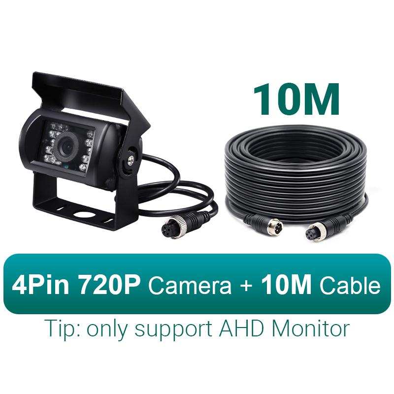 1080P DC 12~24V Car Parking Camera IR Night Vision Waterproof Rear View Camera With 10M 15M 20M RCA Video Cable For Bus Truck