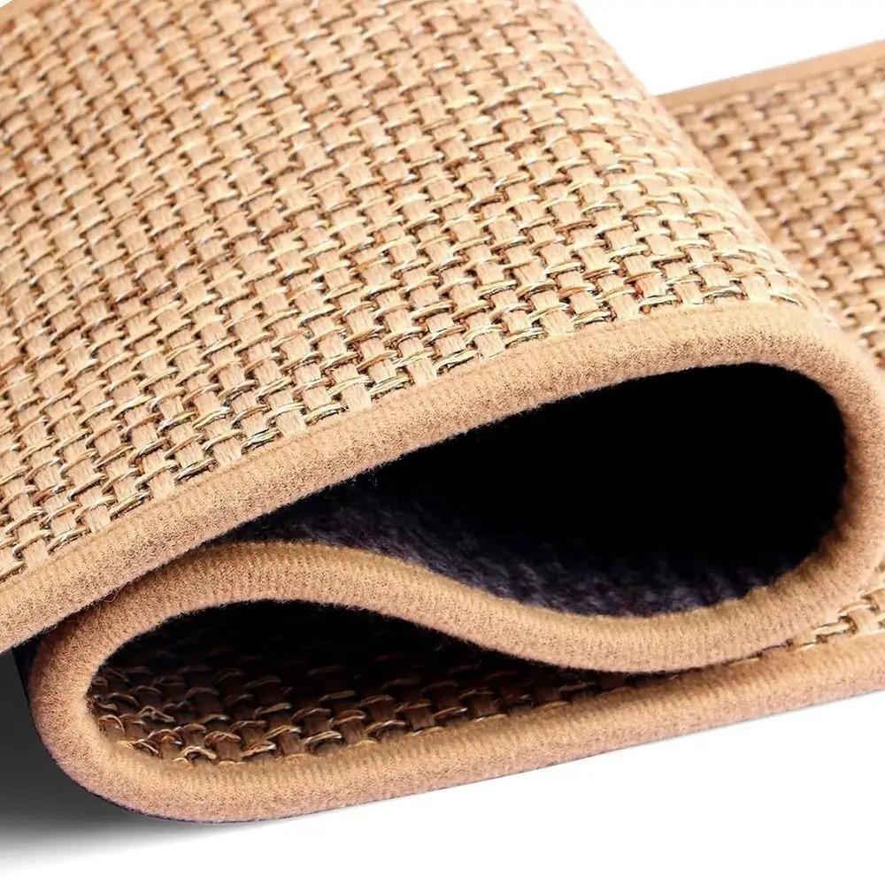 1/5PCS Durable Imitation Linen Stair Treads Non-Slip Water Absorption Floor Mat Noiseproof Washable Home Steps Protective Mat Pe