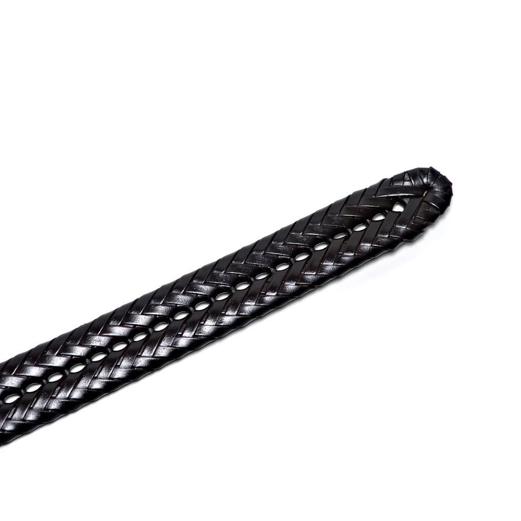 [KIETH] Men's Belt, Mesh Leather, Genuine Leather, Dark Brown, Adjustable Size, KE21194-39