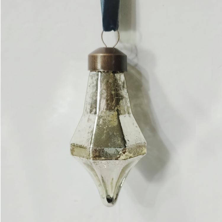 Antike Facettierte Unregelmäßige Glas-Weihnachtsbaumschmuckstücke - Kreative Kleine Anhänger Geschenke